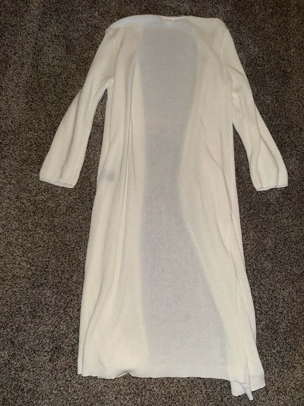 POL Clothing Longline Open-Front Ribbed Knit Cardigan - Picture 4 of 4
